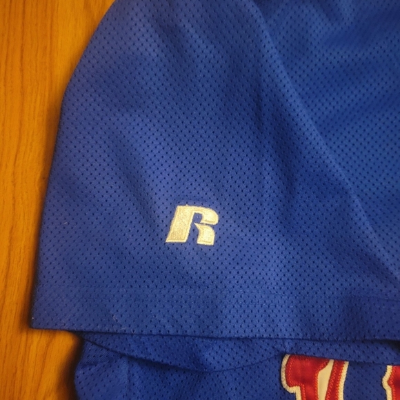 Russell Athletic Kennedy #20 Baseball Button Down Jersey XL Vintage? Blue & Red - Picture 5 of 13